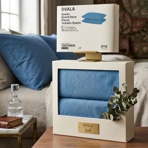 IKEA DVALA Queen Pillowcase Set (2-Pack) – Cool Blue | NWT | 100%Cotton